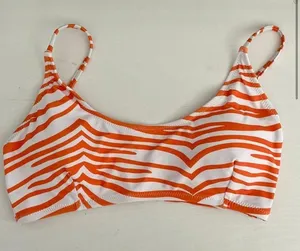 Cider orange and white tiger bikini set thumbnail 1