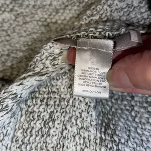 LOFT Outlet Womens Cotton Fringe Hem Open Front Cardigan Sweater Gray Size Small thumbnail 5