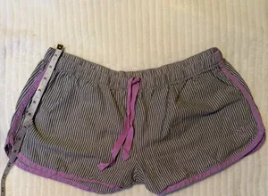 Victoria's Secret Striped Pajama Shorts Purple Gray Size S Small thumbnail 3