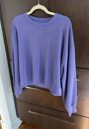 Lululemon Softstreme Crewneck Oversized Pullover purple XL thumbnail 1