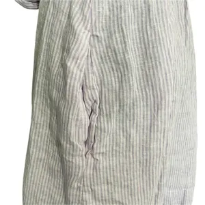 Hill House Size Large Linen The Laura Dress Lilac Stripe $165 thumbnail 7