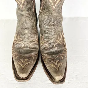 Corral Circle G Filigree Distressed Leather Western Boots Size 6.5 Embroidered thumbnail 6