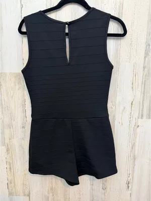 Olive Tree Women's Regular Medium Black Bandage Romper thumbnail 4