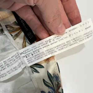 Zara Woman Size XS Floral Cotton Pants thumbnail 8