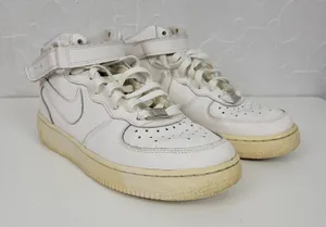 Nike Air Force 1 82' Women's Sneakers 7.5 White Mid Top Lace Up Athletic Shoes thumbnail 1