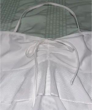 White Halter Top Size M thumbnail 3