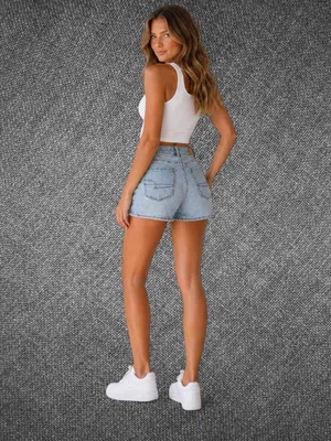 American Eagle Strigid Women’s Size 0 Light Wash High-Rise Distressed Denim Mom thumbnail 8