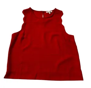 Monteau Red Sleeveless Blouse Women Top Size Large | 58-17 thumbnail 3