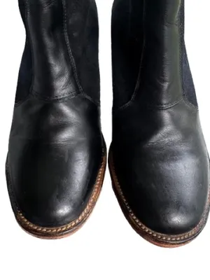 J Shoes Black Leather & Suede Ankle Boots thumbnail 5