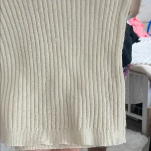 Daily Practice by Anthropologie Cream Ribbed Knit Sweater thumbnail 6