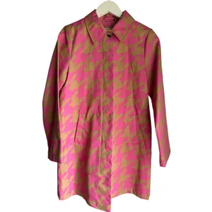 Isaac Mizrahi 20th Anniversary Pink Tan Houndstooth Coat XS Target Mod Preppy thumbnail 2