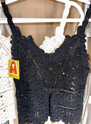 Boutique Two-Piece Crochet Cami set thumbnail 1
