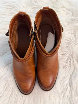 FRYE Distressed Women's brown Leather Ankle Booties with Side Zip size 6B thumbnail 11