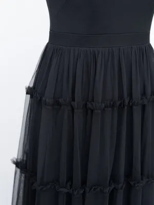 Adrianna Papell - Ruffle Tiered Mesh Sleeveless Gown thumbnail 5
