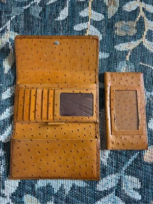 Vintage Dooney & Bourke Ostrich Collection Checkbook Organizer Wallet Billfold thumbnail 9