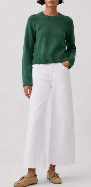 Old Navy Field of Green So Soft Loose Crew Neck Cropped Sweater thumbnail 1