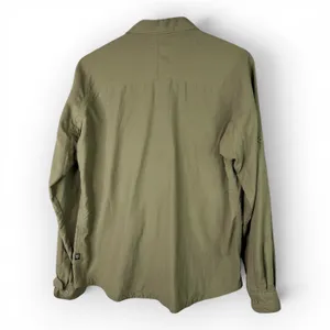 Columbia Women GRT Medium Olive Green Long Sleeve Button-Up Shirt Fishing Hiking thumbnail 2