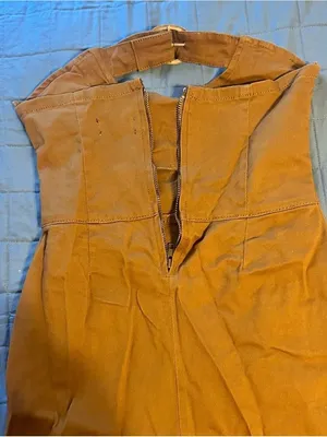 PrettyLittleThing Brown Strapless Mini Dress with Buckle Belt thumbnail 5