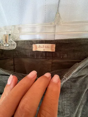 Altar'd State Corduroy Flare Pants Size 25 Olive Green thumbnail 5