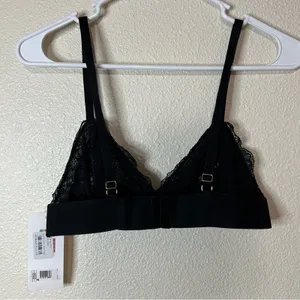 Lively black lace triangle bralette NEW L thumbnail 3