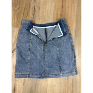 Free People Modern Femme Denim Mini Skirt Medium Wash Blue Size 6 OB502854 thumbnail 2