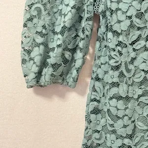 Adiva Top Sz M Puff Sleeve Floral Lace Top Cottagecore Femme Whimsy Blouse‎ thumbnail 5