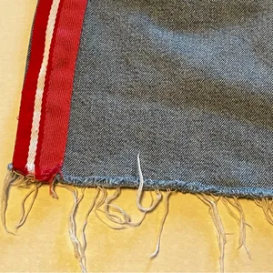 ZARA Authentic Denim TRF Womens Size Small Blue Denim Jean Skirt Red Stripe Mini thumbnail 8