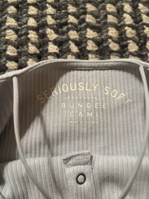 Aeropostale white ribbed crop top  thumbnail 2