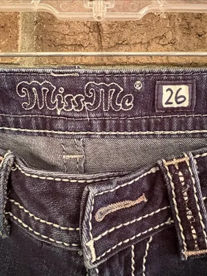 Miss Me Indigo Washed Skinny Jeans with Distressed Accents thumbnail 2