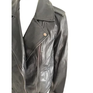 OLD NAVY Vegan Leather Black Jacket Size Medium thumbnail 6