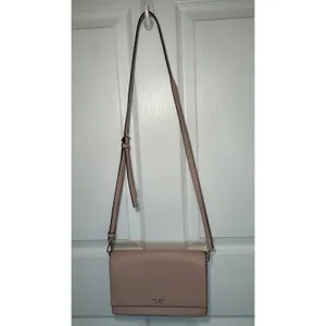 Kate‎ Spade Laurel Way Crossbody Pink Saffiano Gunmetal Chain Shoulder Bag Purse thumbnail 2