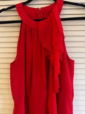 White House Black Market Red Blouse thumbnail 2