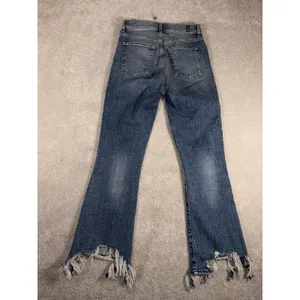 7 For All‎ Mankind Jeans Womens 26 Blue High Waist Slim Kick Destroyed Raw Hem thumbnail 6