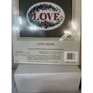 Vintage Weekenders Cross Stitch Kit "LOVE" Signs With Mat Included! 00763 NOS thumbnail 3