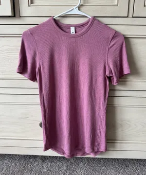 lululemon athletica Short Sleeve Hold Tight Crew Tee in Dusty Rose thumbnail 1