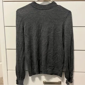 Sézane 100% Merino Wool Grey Sweater Jumper thumbnail 2