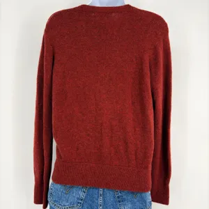 NWT‎ Madewell Women Wrap Sweater Scarlet Knit Long Sleeve V Neck Merino Wool S thumbnail 5