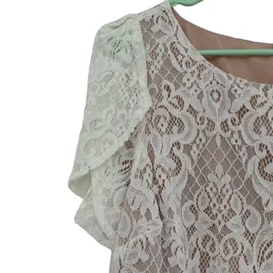 BB Dakota size 10 ivory lace overlay‎ dress new with tags zip up rear thumbnail 3
