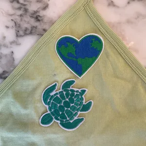 NWT! Madewell Supima® Rib Halter‎ Tank Top Lt Green Sz M - Damaged with Patches thumbnail 15