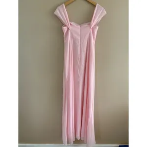 Lulus Magical Magnetism Light Pink Off-the-Shoulder Maxi Dress Size Small Formal thumbnail 4