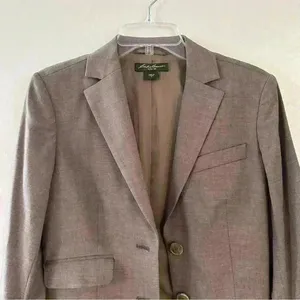 Eddie Bauer Blazer Wool‎ Blend Womens Size 2 Brown Casual Formal Timeless thumbnail 6