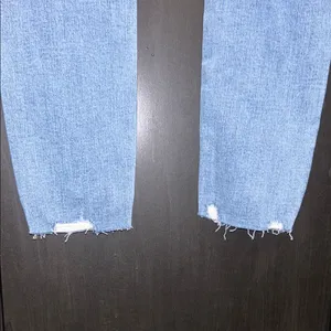 American Eagle Outfitters Blue Distressed high rise jeggings Jeans size 4 thumbnail 3