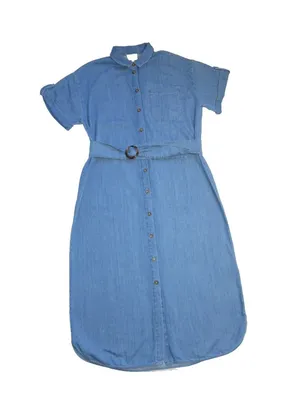 NWT Sezane Dora in Light Blue Chambray Belted Long Shirt Dress 42 / US 10 thumbnail 6