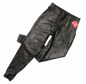 NWT Spanx Leather Like Jogger in Noir Black Faux Vegan Pull-on Pants 2X thumbnail 1