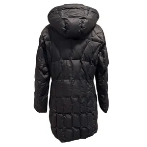 Eddie Bauer Women’s Size M Lodge Down Parka Coat Long Style 7494 Black thumbnail 2
