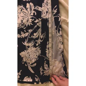 Acting Pro Women's Navy White Floral Maxi Dress Long Side Slits Short Sleeves thumbnail 11