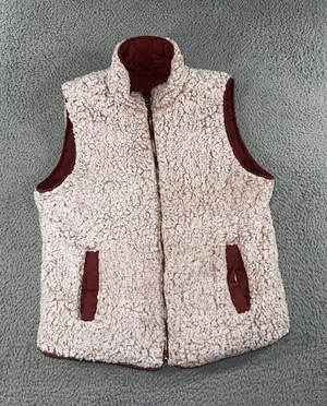 Love‎ Tree Vest Women Reversible Quilted Fleece Sherpa Full Zip thumbnail 1