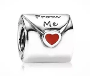 PANDORA Authentic Sterling Silver 925 To My Love Envelope Charm thumbnail 1
