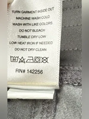 Figs Straight Leg Scrub Pants in Charcoal with Teal Drawstring thumbnail 6