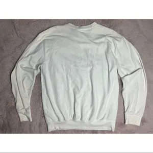 Topshop Tee & Cake Off White Graphic “Your Place or Mine” Sweatshirt Size 8 thumbnail 7
